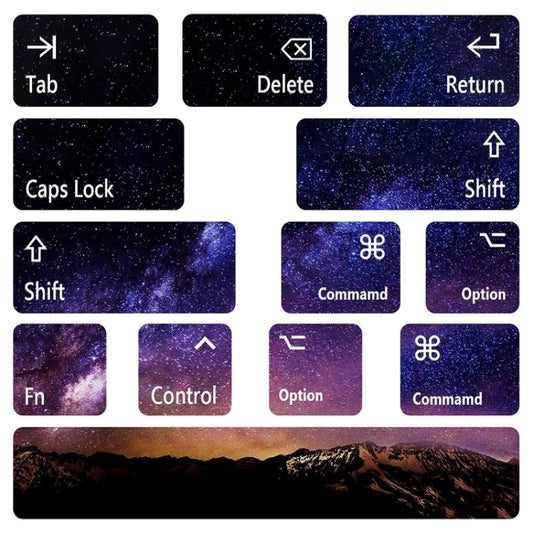 for Macbook Air 13.3 inch 5pcs Laptop Keyboard PVC Sticker(Mountain) by buy2fix