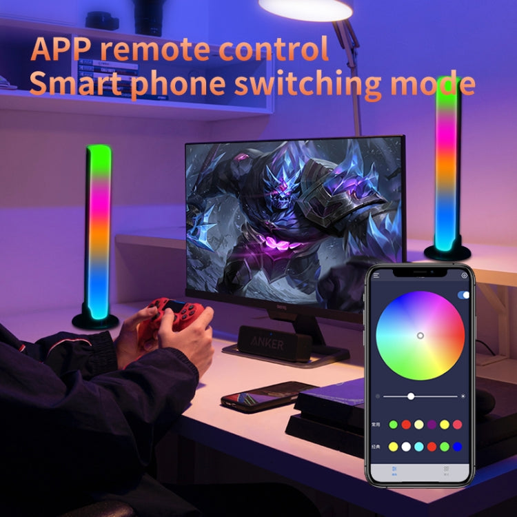 RGB Sound-controlled Rhythmic Response Lights Music Ambient LED Pick-up Lights Charging(Upgrade+APP Black) - Novelty Lighting by buy2fix | Online Shopping UK | buy2fix