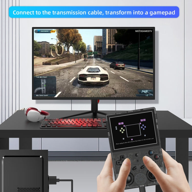 ANBERNIC RG353V 3.5 Inch Wireless Game Box Android 11 Linux OS Handheld Game Console 16G Without Game(Transparent Black) - Pocket Console by ANBERNIC | Online Shopping UK | buy2fix