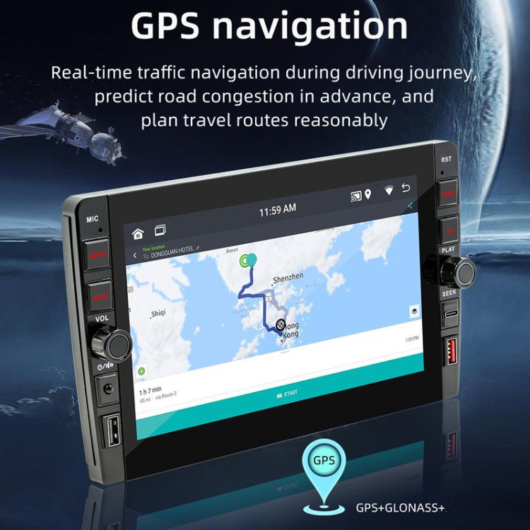 9 Inch Bluetooth FM Radio Car MP5 Android Navigation Machine, Memory: 2+64G - Car MP3 & MP4 & MP5 by buy2fix | Online Shopping UK | buy2fix