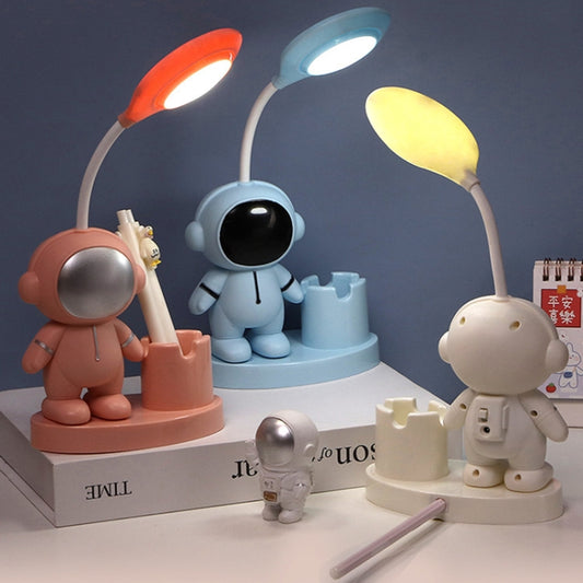 T509 Astronaut Pen Holder Desk Lamp with Pencil Sharpener Function(Blue) by buy2fix