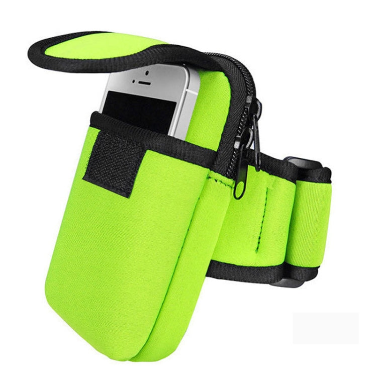 S210 Neoprene Arm Bag Outdoor Sports Mobile Phone Bag Coin Purse(Green) - 5.5~6.5 inch by buy2fix | Online Shopping UK | buy2fix