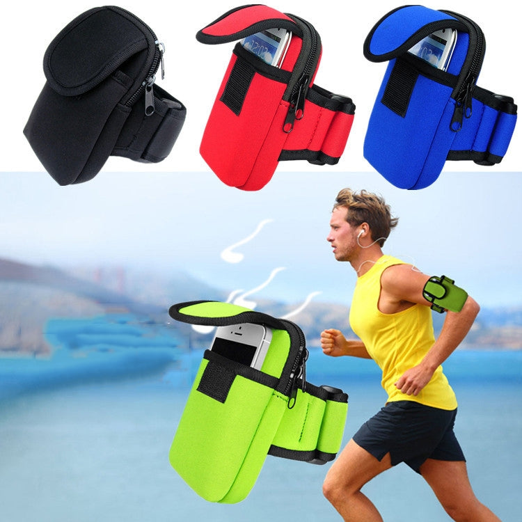 S210 Neoprene Arm Bag Outdoor Sports Mobile Phone Bag Coin Purse(Green) - 5.5~6.5 inch by buy2fix | Online Shopping UK | buy2fix