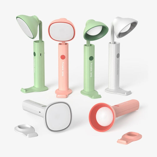 Folding Flashlight Desk Lamp USB Charging Student Dorm Night Light(303-3 Gray) by buy2fix