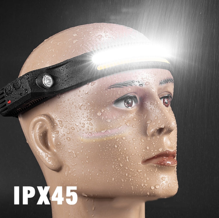 W689-3 Red White Warm USB Rechargeable Motion Sensor Headlamp COB Outdoor Fishing Flashlight - Headlamp by buy2fix | Online Shopping UK | buy2fix