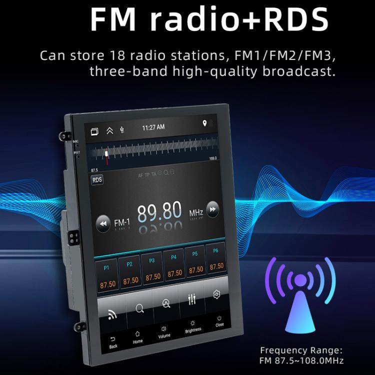 9.7 inch Vertical Screen Bluetooth Radio Android 13 GPS Navigation Device, Memory: 2+64G - Car MP3 & MP4 & MP5 by buy2fix | Online Shopping UK | buy2fix
