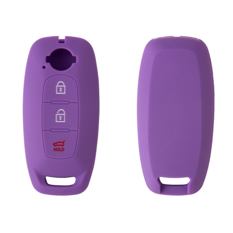 For 2023 Nissan Altima 2pcs Three-Button Key Silicone Protective Case(Purple) - Car Key Cases by buy2fix | Online Shopping UK | buy2fix