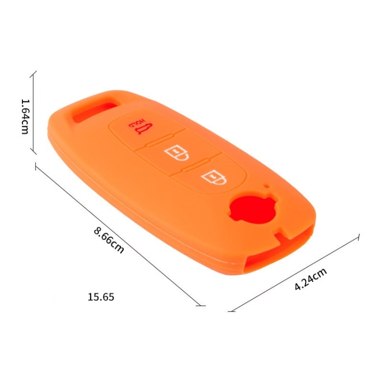 For 2023 Nissan Altima 2pcs Three-Button Key Silicone Protective Case(Orange) - Car Key Cases by buy2fix | Online Shopping UK | buy2fix