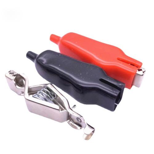 2pcs 20A 75mm High Current All-Inclusive Spring Alligator Clip(Random Color Delivery) - Booster Cable & Clip by buy2fix | Online Shopping UK | buy2fix