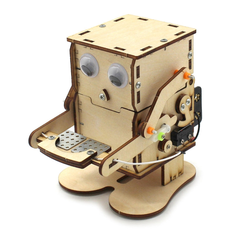 Robot Eating Coins Kids DIY Science Toy Educational Scientific Experiment Kit Wood Craft - Others by buy2fix | Online Shopping UK | buy2fix