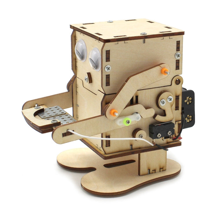 Robot Eating Coins Kids DIY Science Toy Educational Scientific Experiment Kit Wood Craft - Others by buy2fix | Online Shopping UK | buy2fix