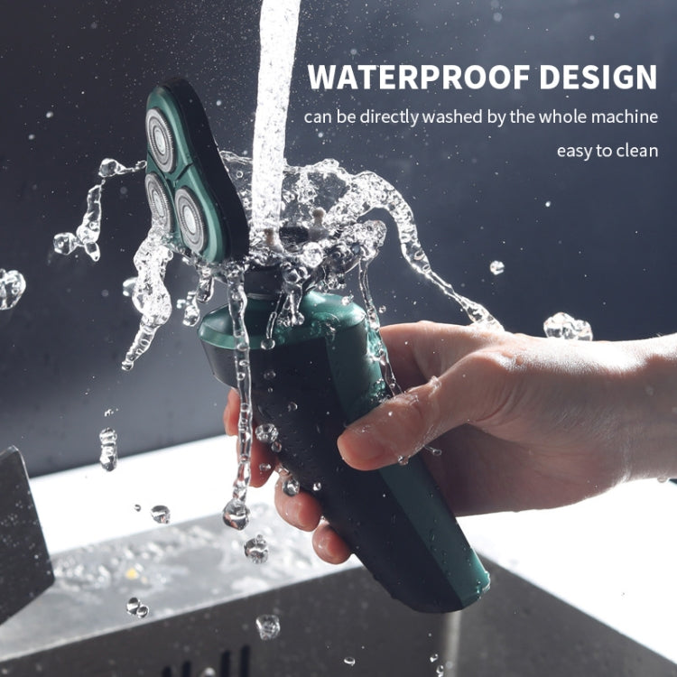 Standard Version Smart Electric Shaver LCD Digital Display Three-head USB Rechargeable Floating Razor by buy2fix