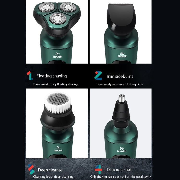 4 In 1 Smart Electric Shaver LCD Digital Display Three-head USB Rechargeable Floating Razor by buy2fix