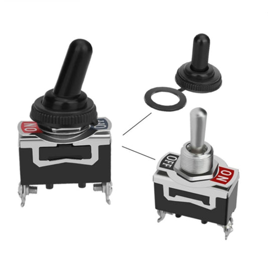 10pcs E-TEN1021 2-speed Waterproof Rocker Toggle Switch(Black) by buy2fix