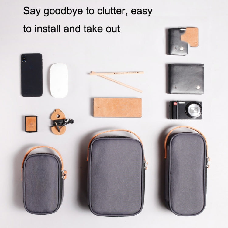 Power Data Cable Storage Bag Digital Mobile Hard Disk Protective Cover , Size: Medium (Gray) by buy2fix