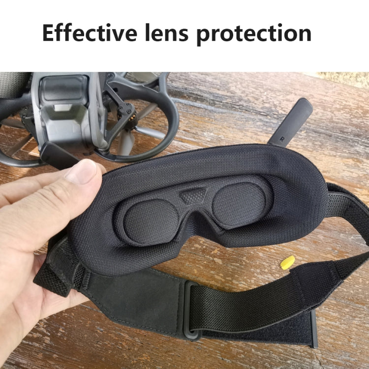 For DJI Goggles 2 Foam Padding Sponge Eye Pad Mask With Lens Cover Black - Other Accessories by buy2fix | Online Shopping UK | buy2fix