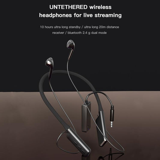 M001A Bluetooth 5.1 / 2.4G Dual-Mode Live Monitoring Neck-Hanging Wireless Headset, Spec: 1 For 1 - Neck-mounted Earphone by buy2fix | Online Shopping UK | buy2fix