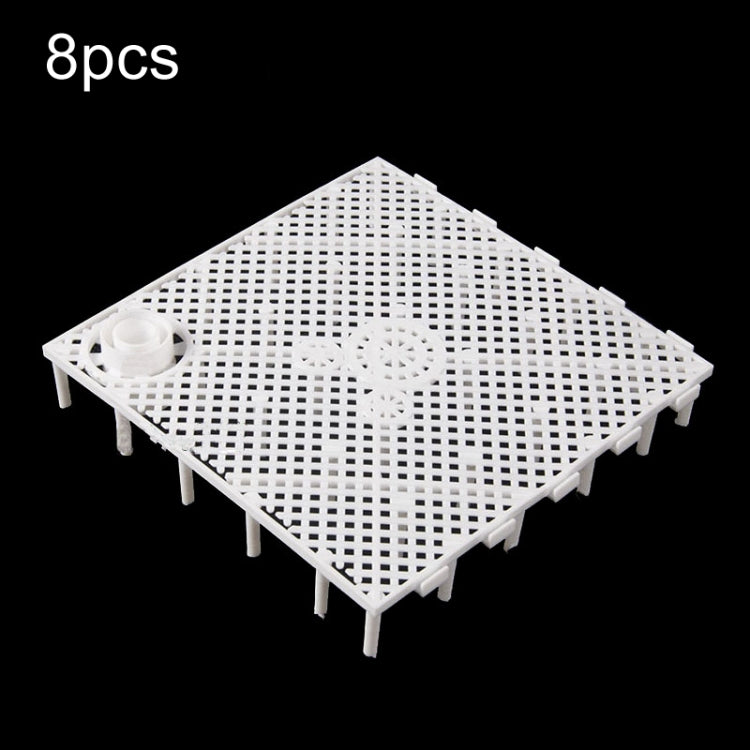 8pcs Fish Tank Bottom Filter Board Sand Mat(White Socket) - Filters & Accessories by buy2fix | Online Shopping UK | buy2fix