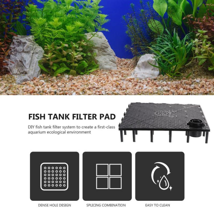 8pcs Fish Tank Bottom Filter Board Sand Mat(Black Tablet) - Filters & Accessories by buy2fix | Online Shopping UK | buy2fix
