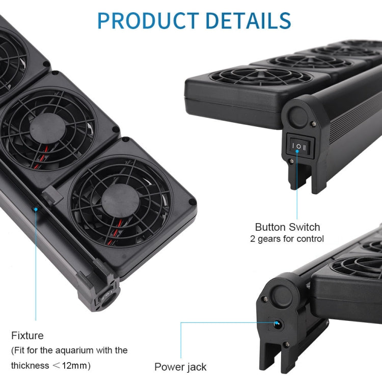 Fish Tank Cooling Fan Cooling Silent Aquarium Fan, Specification: 2 Head EU Plug - Fish Tanks & Accessories by buy2fix | Online Shopping UK | buy2fix