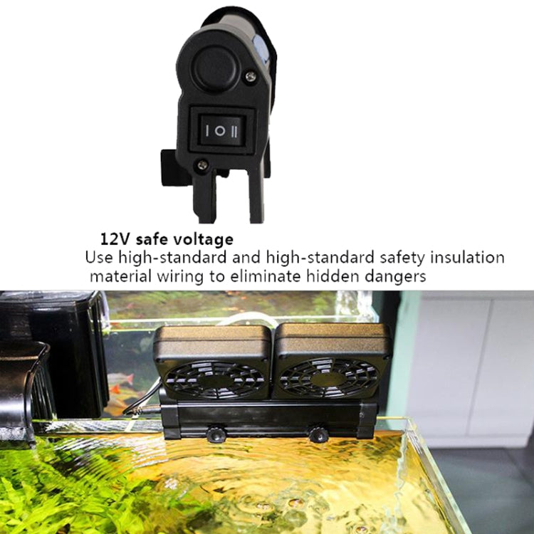 Fish Tank Cooling Fan Cooling Silent Aquarium Fan, Specification: 2 Head EU Plug - Fish Tanks & Accessories by buy2fix | Online Shopping UK | buy2fix