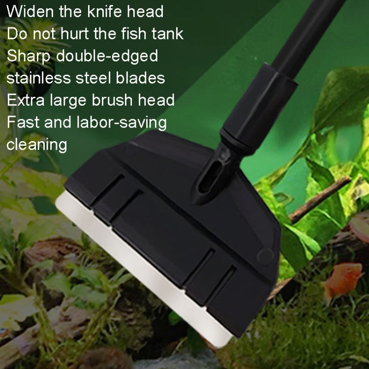 33cm 1 Section Fish Tank Algae Scraper Widen Aquarium Long Handle Scraper(Black) - Cleaning Tools by buy2fix | Online Shopping UK | buy2fix