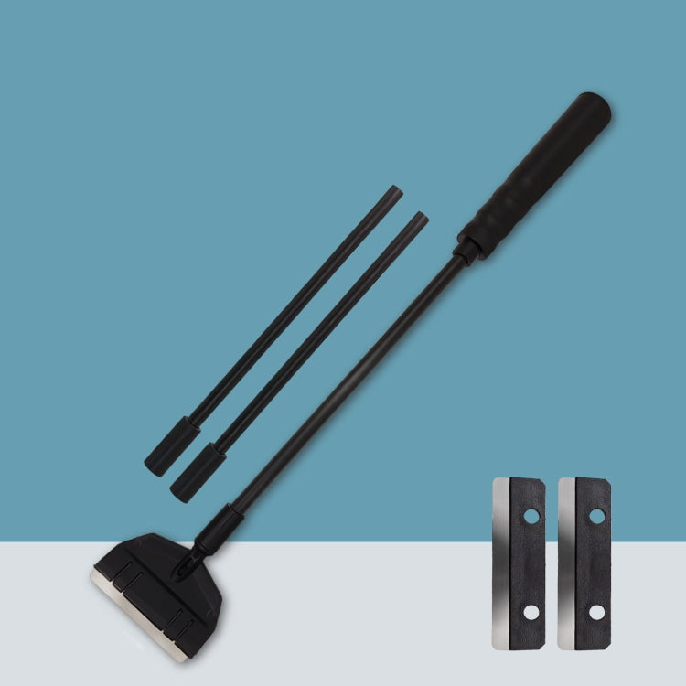 73cm 3 Section+2 Blades Fish Tank Algae Scraper Widen Aquarium Long Handle Scraper(Black) - Cleaning Tools by buy2fix | Online Shopping UK | buy2fix