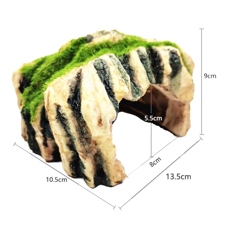 GT46 Flocked Caple Box Turtle Hiding Nest Moss Cave Turtle Cave Sunbed - Reptile Supplies by buy2fix | Online Shopping UK | buy2fix