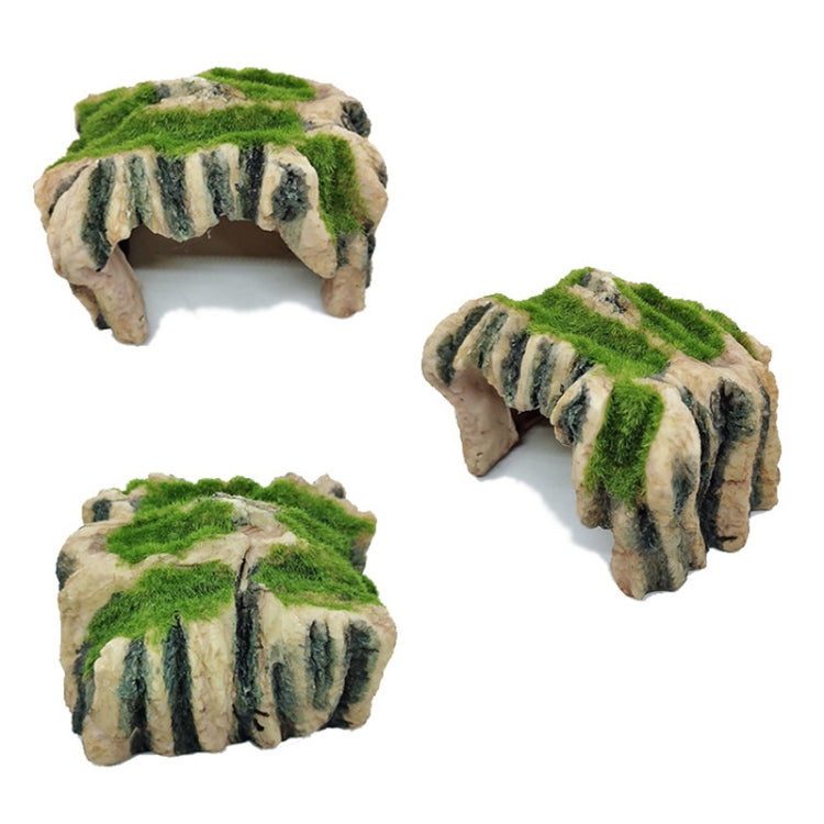 GT46 Flocked Caple Box Turtle Hiding Nest Moss Cave Turtle Cave Sunbed - Reptile Supplies by buy2fix | Online Shopping UK | buy2fix