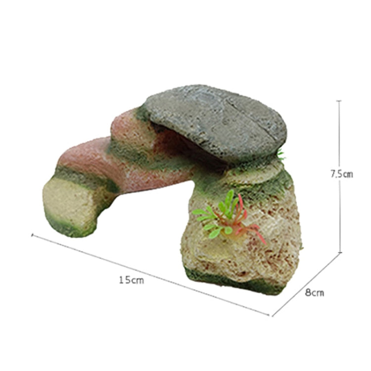 GT001 Resin Turtle Sunbed Climbing Table Stump Hideaway House Sunback Table - Reptile Supplies by buy2fix | Online Shopping UK | buy2fix