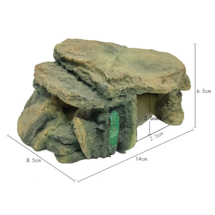GT013S Resin Turtle Sunbed Climbing Table Stump Hideaway House Sunback Table - Reptile Supplies by buy2fix | Online Shopping UK | buy2fix