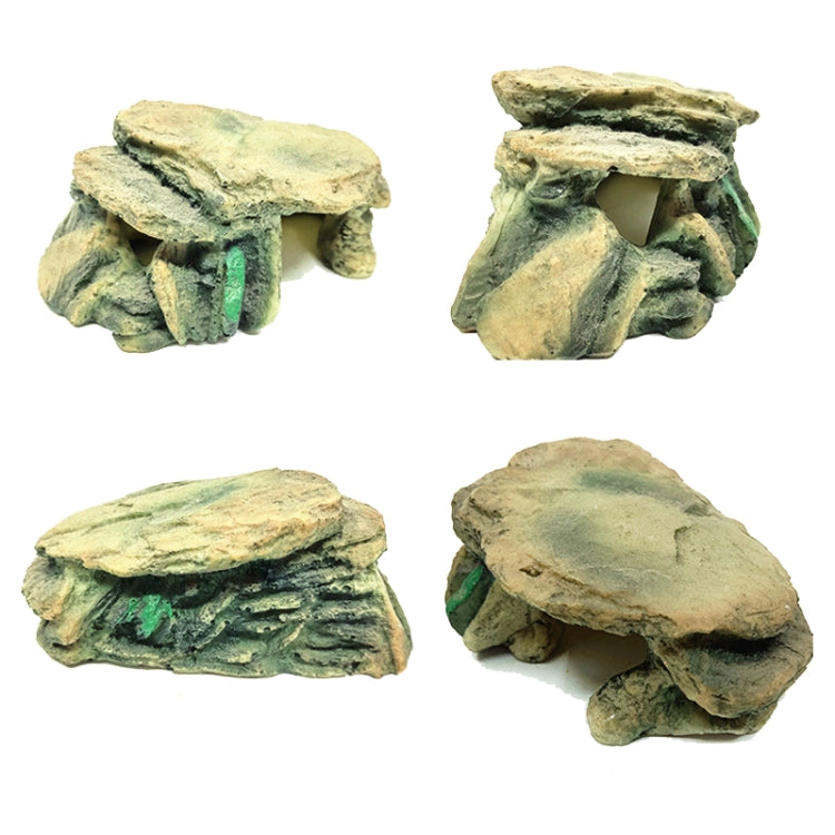 GT013S Resin Turtle Sunbed Climbing Table Stump Hideaway House Sunback Table - Reptile Supplies by buy2fix | Online Shopping UK | buy2fix