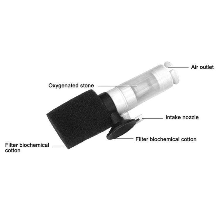 MB-201 Small Fish Tank Aquarium Mini Pneumatic Filter Oxygenator - Air Pumps by buy2fix | Online Shopping UK | buy2fix