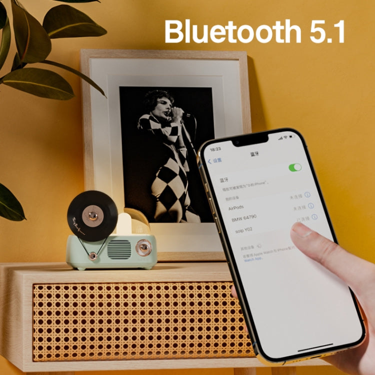 Y02 Retro Vinyl Record Player Wireless Bluetooth Speaker Ambient Light Aromatherapy Bluetooth Audio(Pink) - Desktop Speaker by buy2fix | Online Shopping UK | buy2fix