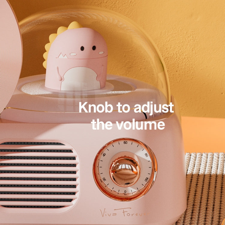 Y02 Retro Vinyl Record Player Wireless Bluetooth Speaker Ambient Light Aromatherapy Bluetooth Audio(Pink) - Desktop Speaker by buy2fix | Online Shopping UK | buy2fix