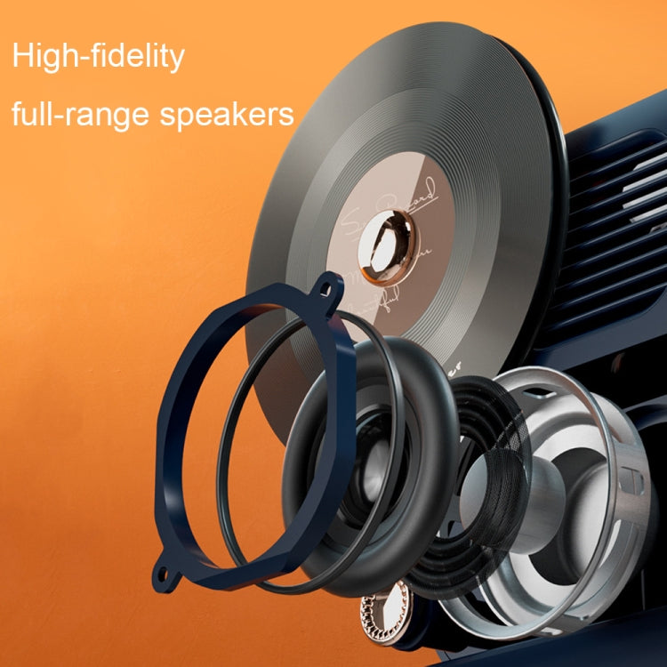 Y02 Retro Vinyl Record Player Wireless Bluetooth Speaker Ambient Light Aromatherapy Bluetooth Audio(Blue) - Desktop Speaker by buy2fix | Online Shopping UK | buy2fix