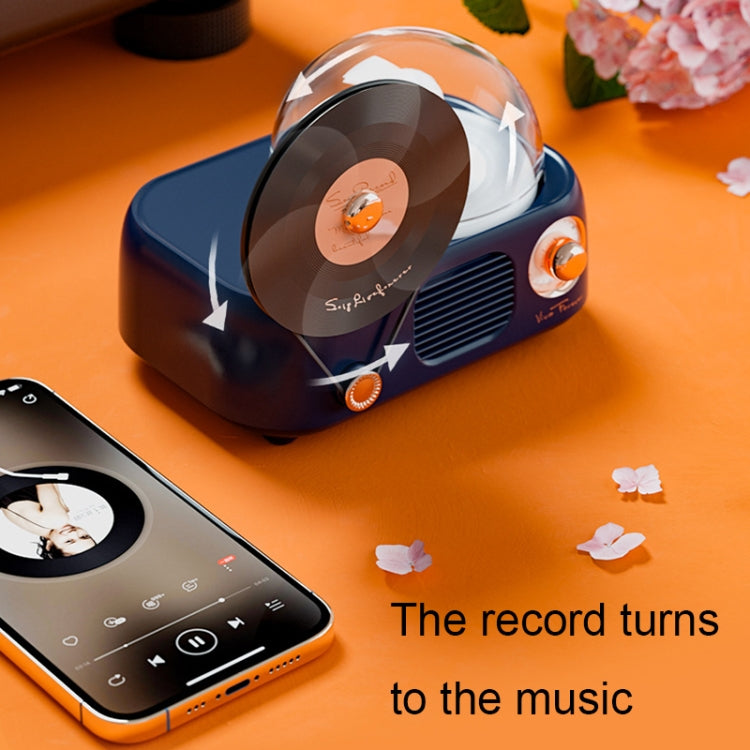 Y02 Retro Vinyl Record Player Wireless Bluetooth Speaker Ambient Light Aromatherapy Bluetooth Audio(Pink) - Desktop Speaker by buy2fix | Online Shopping UK | buy2fix