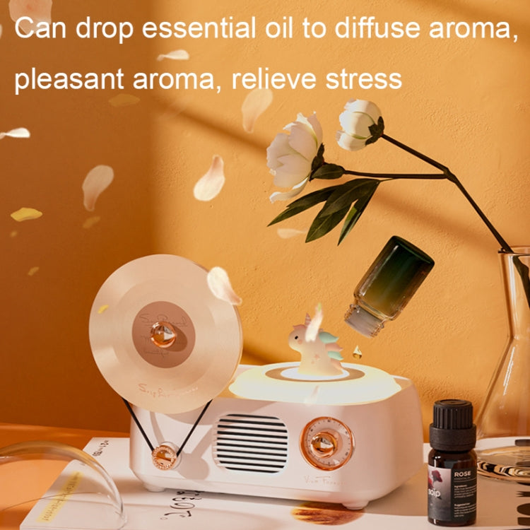 Y02 Retro Vinyl Record Player Wireless Bluetooth Speaker Ambient Light Aromatherapy Bluetooth Audio(Blue) - Desktop Speaker by buy2fix | Online Shopping UK | buy2fix