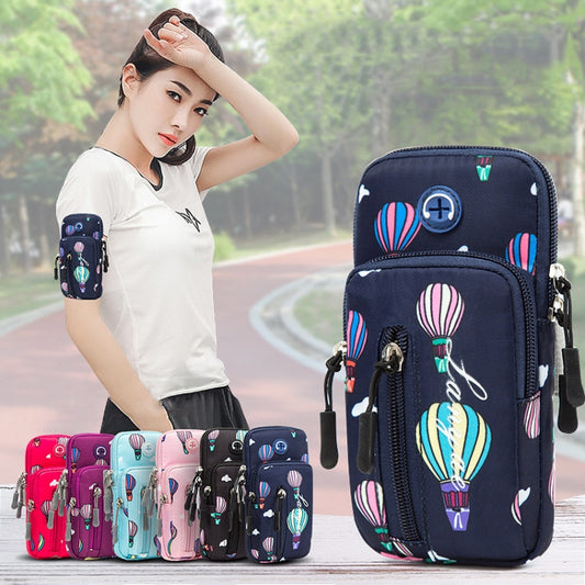 B089 Small Outdoor Sports Mobile Phone Arm Bag Riding Mountaineering Fitness Mobile Phone Case(Bright Black) - 4.0 ~ 5.5 inch by buy2fix | Online Shopping UK | buy2fix