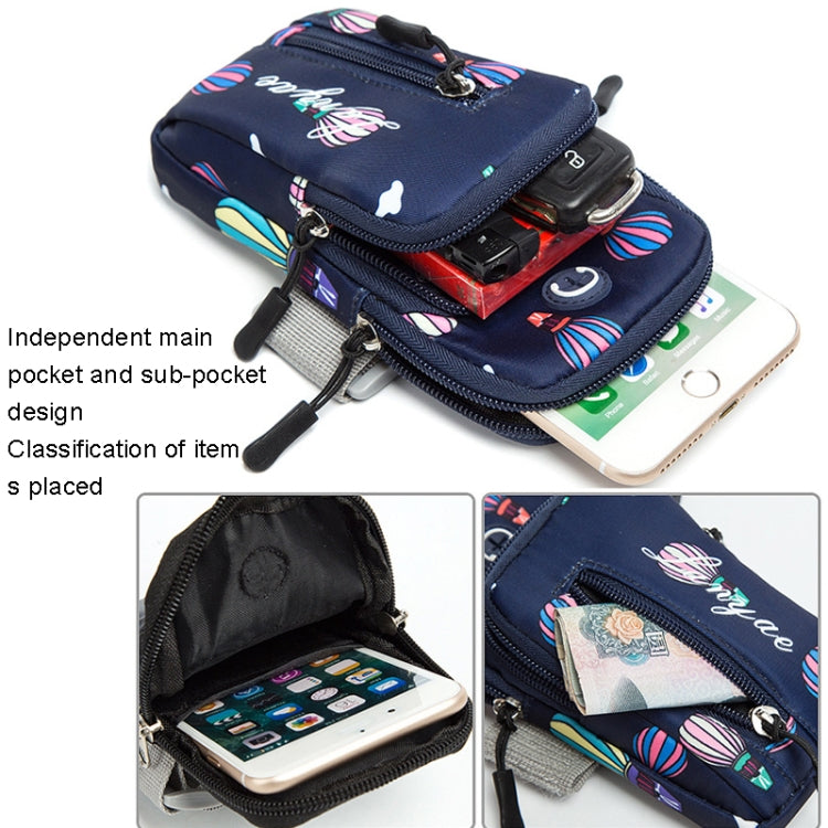 B089 Large Outdoor Sports Mobile Phone Arm Bag Riding Mountaineering Fitness Mobile Phone Case(Sky Blue) - 5.5~6.5 inch by buy2fix | Online Shopping UK | buy2fix