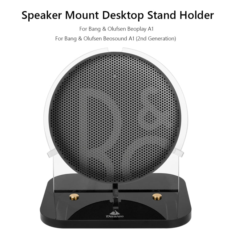 For B&O Beoplay A1 / Beosound A1 2nd Speaker Acrylic Desktop Stand Holder(Black) - Speaker Bracket by buy2fix | Online Shopping UK | buy2fix