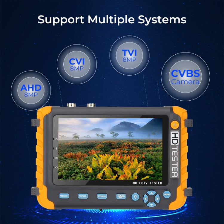 5800ACT-VH 5 Inch Large Screen Engineering Treasure Coaxial AHD / TVI / CVI 8MP Analog Video Surveillance Tester, US Plug by buy2fix