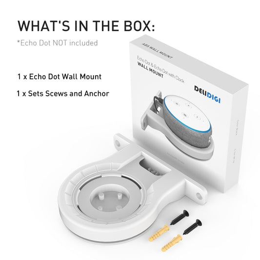 For Amazon Echo Dot 3/4 AhaStyle DD96 Stand Wall Storage Stand(White) - Speaker Bracket by AhaStyle | Online Shopping UK | buy2fix