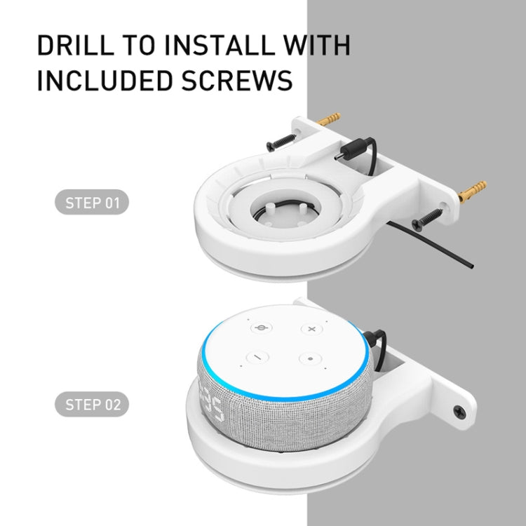 For Amazon Echo Dot 3/4 AhaStyle DD96 Stand Wall Storage Stand(White) - Speaker Bracket by AhaStyle | Online Shopping UK | buy2fix