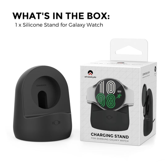 AhaStyle PT181 Watch Silicone Charging Stand For Galaxy Watch 3 / 4 / Active / Active 2(Grey) by AhaStyle