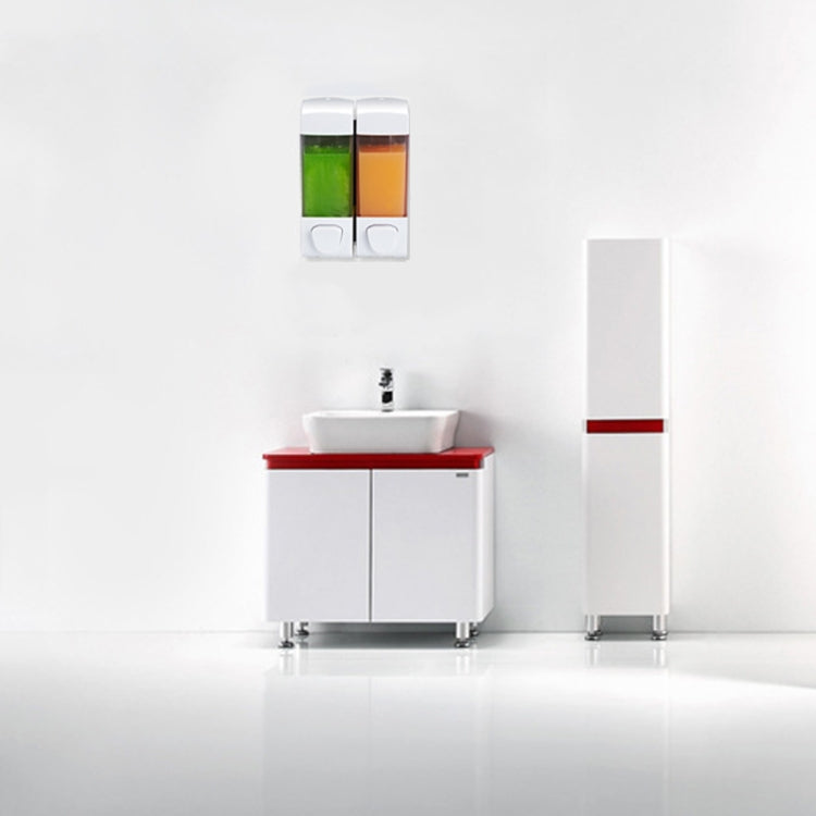 Double Head Wall Mounted Manual Press Soap Dispenser Shampoo Bottle Hand Wash Body Wash Dispenser, Color: Matte by buy2fix