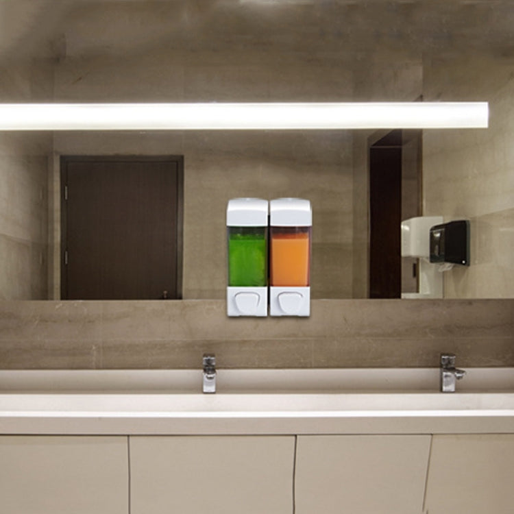 Three Head Wall Mounted Manual Press Soap Dispenser Shampoo Bottle Hand Wash Body Wash Dispenser, Color: White by buy2fix