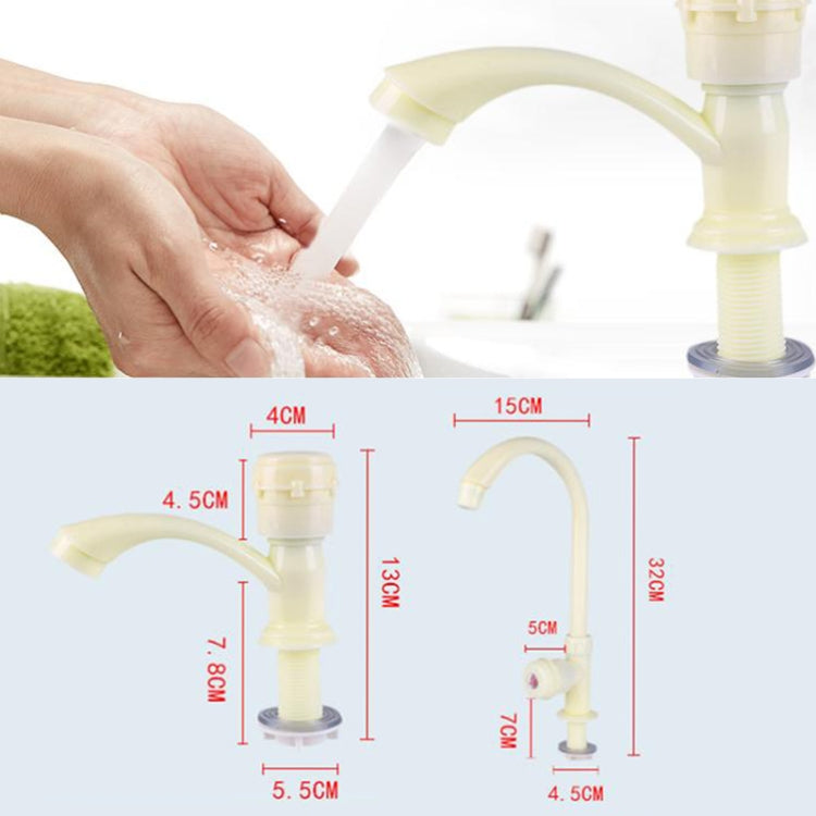 Plastic Kitchen Single Cold Sink Faucet Vertical Faucet, Specification: High Pole by buy2fix