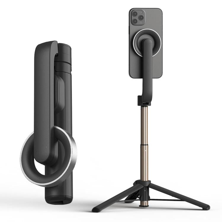 Magnetic Selfie Stick Tripod Handheld Stabilizer Rod With Remote Controller(Black) - Selfie Sticks by buy2fix | Online Shopping UK | buy2fix