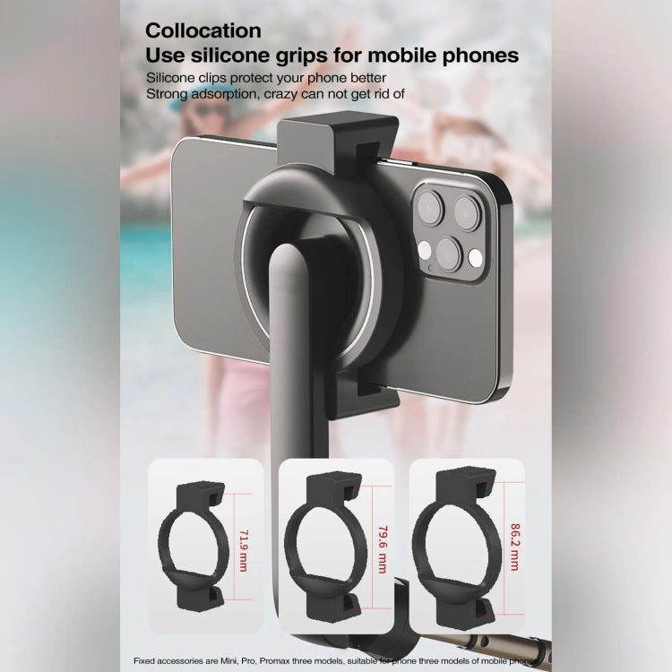 Magnetic Selfie Stick Tripod Handheld Stabilizer Rod With Remote Controller(Black) - Selfie Sticks by buy2fix | Online Shopping UK | buy2fix